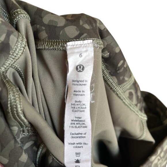 Lululemon Base Pace High-Rise Tight Size 6 25" Intertwined Camo Olive Multi - Picture 9 of 10